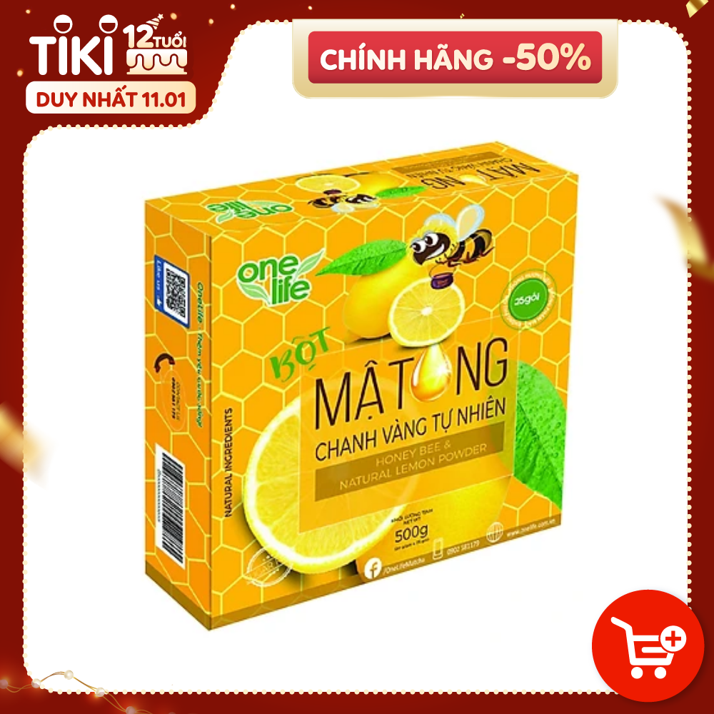 Mật Ong Chanh Vàng Tự Nhiên OneLife (Hộp 25 gói)