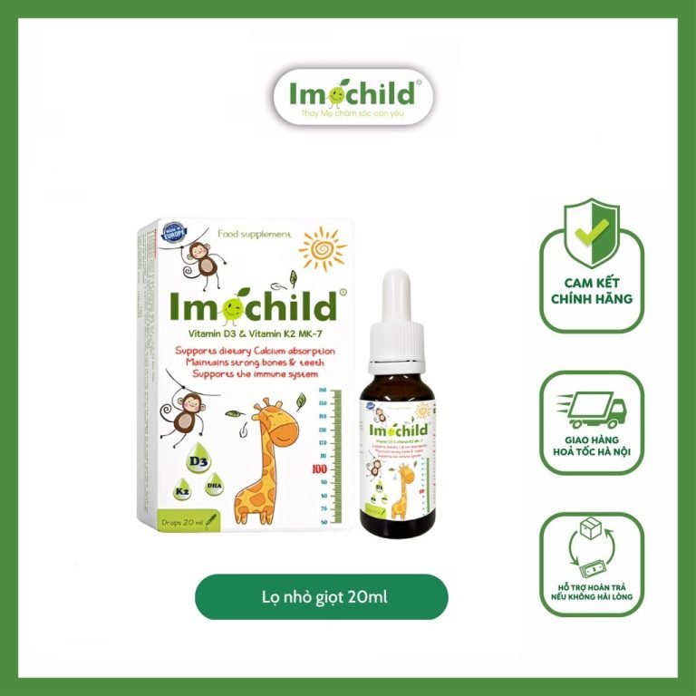 IMOCHILD D3K2 MK7 + DHA – Tăng cường phát triển chiều cao và trí não cho trẻ