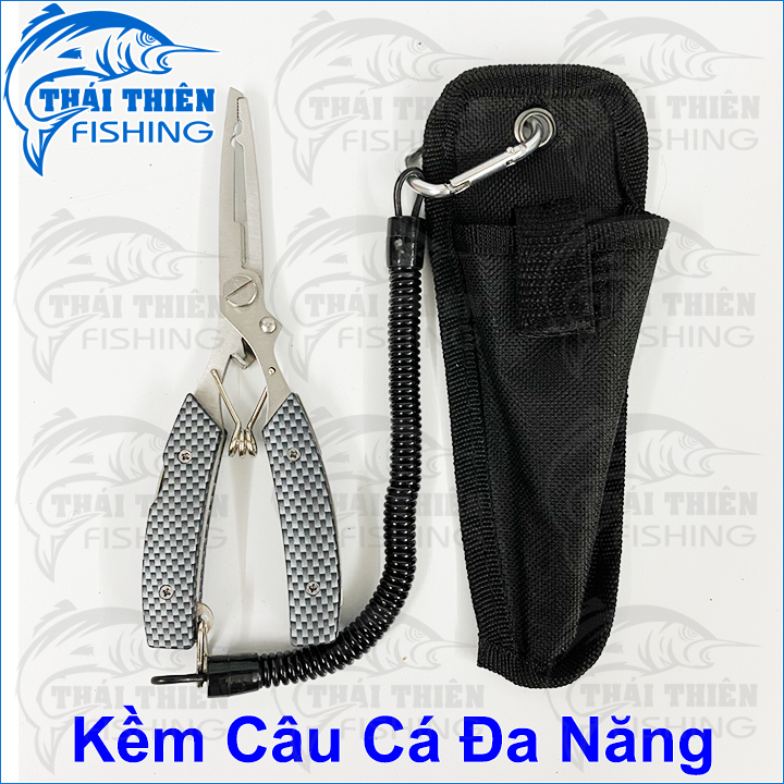 Kềm Cá Đa Năng Cao Cấp Có Dây Dài 18.9cm x 7cm Chuyên Dùng Kẹp, Gắp Gỡ Cá, Tháo Móc Lưỡi Mồi Giả