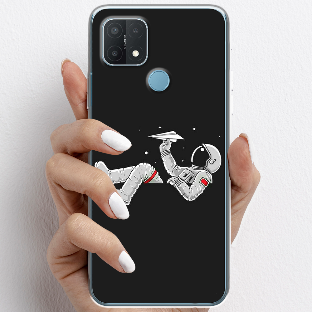 Ốp lưng cho Oppo A15, Oppo A15s nhựa TPU mẫu Phi hành gia