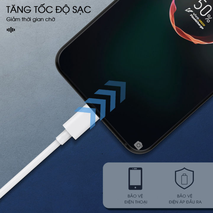 Dây Sạc Điện Thoại Giá Rẻ Micro USB Type C Dài 50 Cm Dây Cáp Sạc Nhanh Thiết Kế Dây Chắc Chắn Cáp Sạc Tương Thích Với Nhiều Thiết Bị Điện Thoại