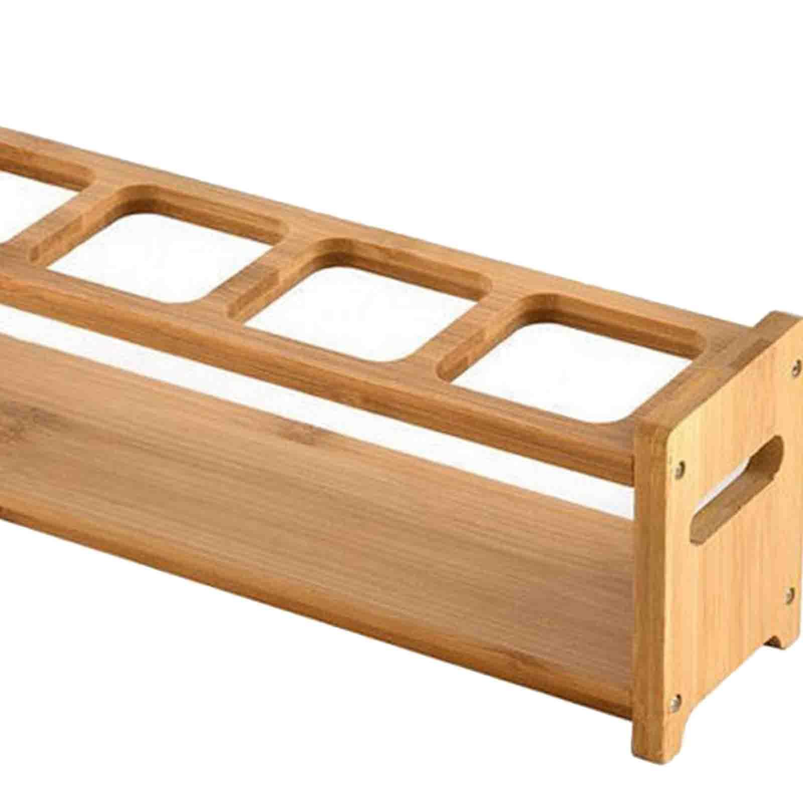 Glass Server Wood Display Rack for Restaurant Bar Cocktails Party