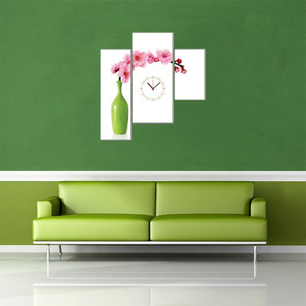 Tranh Đồng Hồ Bình Hoa Tết TDH03