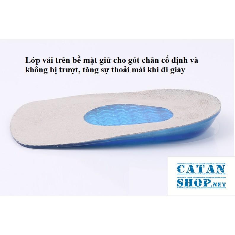 Lót giày tăng chiều cao silicon 1.2cm bảo vệ gót chân, phòng ngừa, giảm đau gai gót chân, chai chân GD243-LGiayBVKM