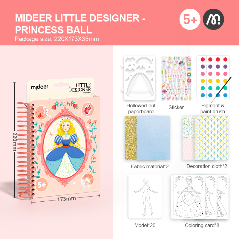 Đồ chơi Thiết Kế Thời Trang và Tô Màu Nước Công Chúa - Mideer Little Designer