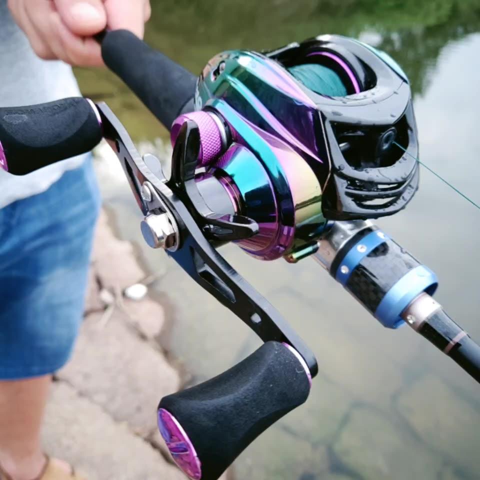 Máy Câu Cá Ngang 7 Màu MA01 Thiết Kế Titan Cao Cấp Chuyên Câu Lure - Sanami Fishing