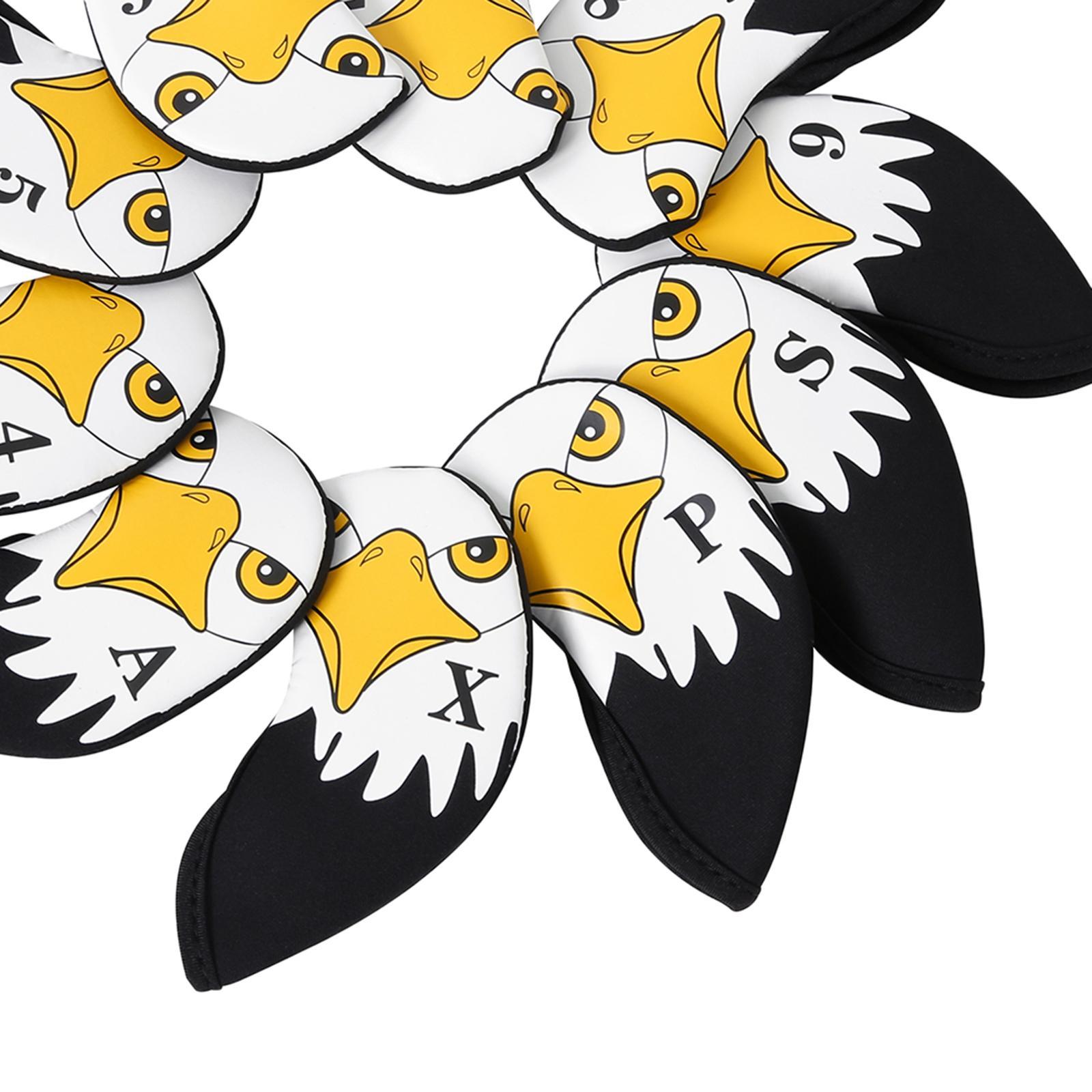 10Pcs Golf Iron Headcovers Golf Club Head Cover Protective Headcover Sleeve