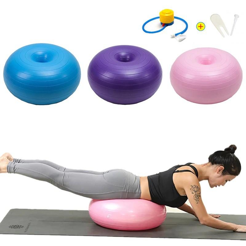 Bóng tập Yoga trơn hình Donut 50cm( kèm bơm) chính hãng SPORTY YGB29 Dùng Để Tập Yoga Và Các Bài Tập Thể Thao