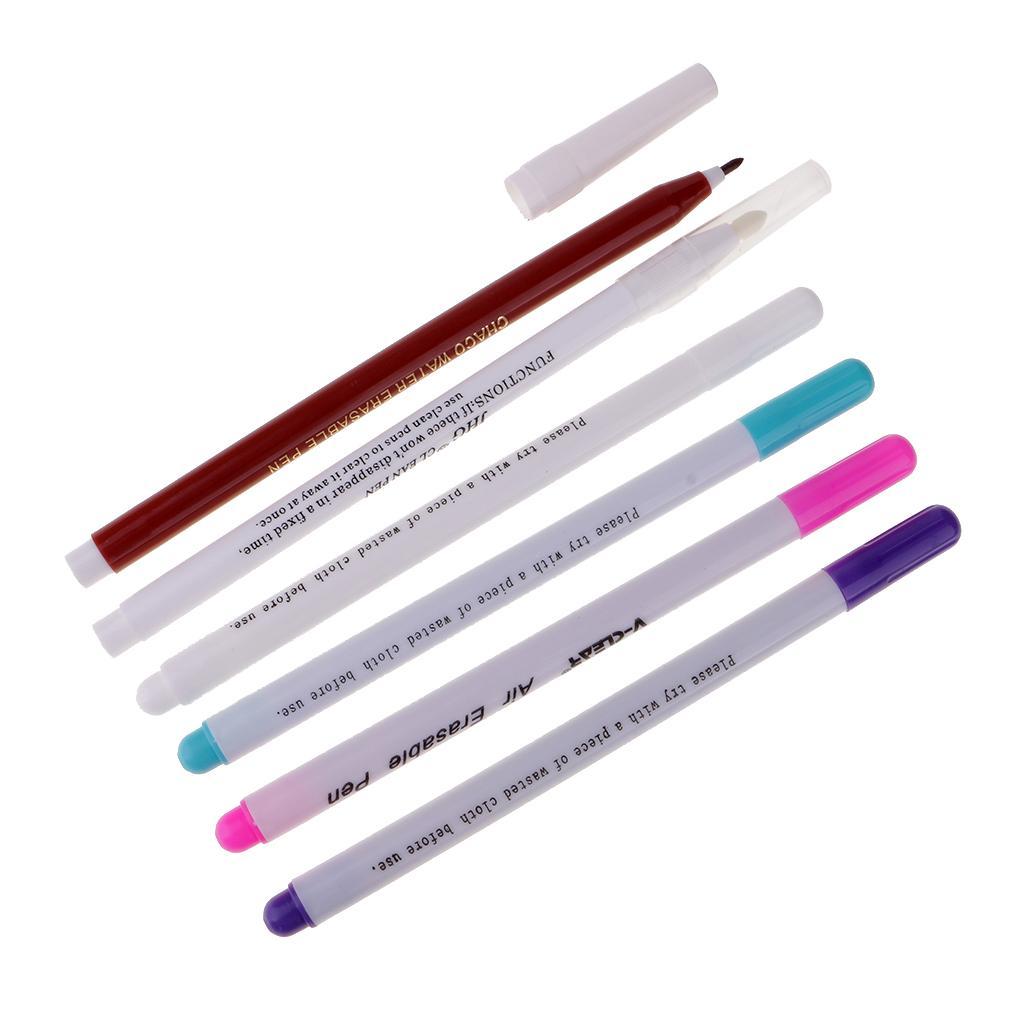 2-5pack 6pcs Water Soluble Pen Air Erasable Pen Clean Pen for Patchwork Cross