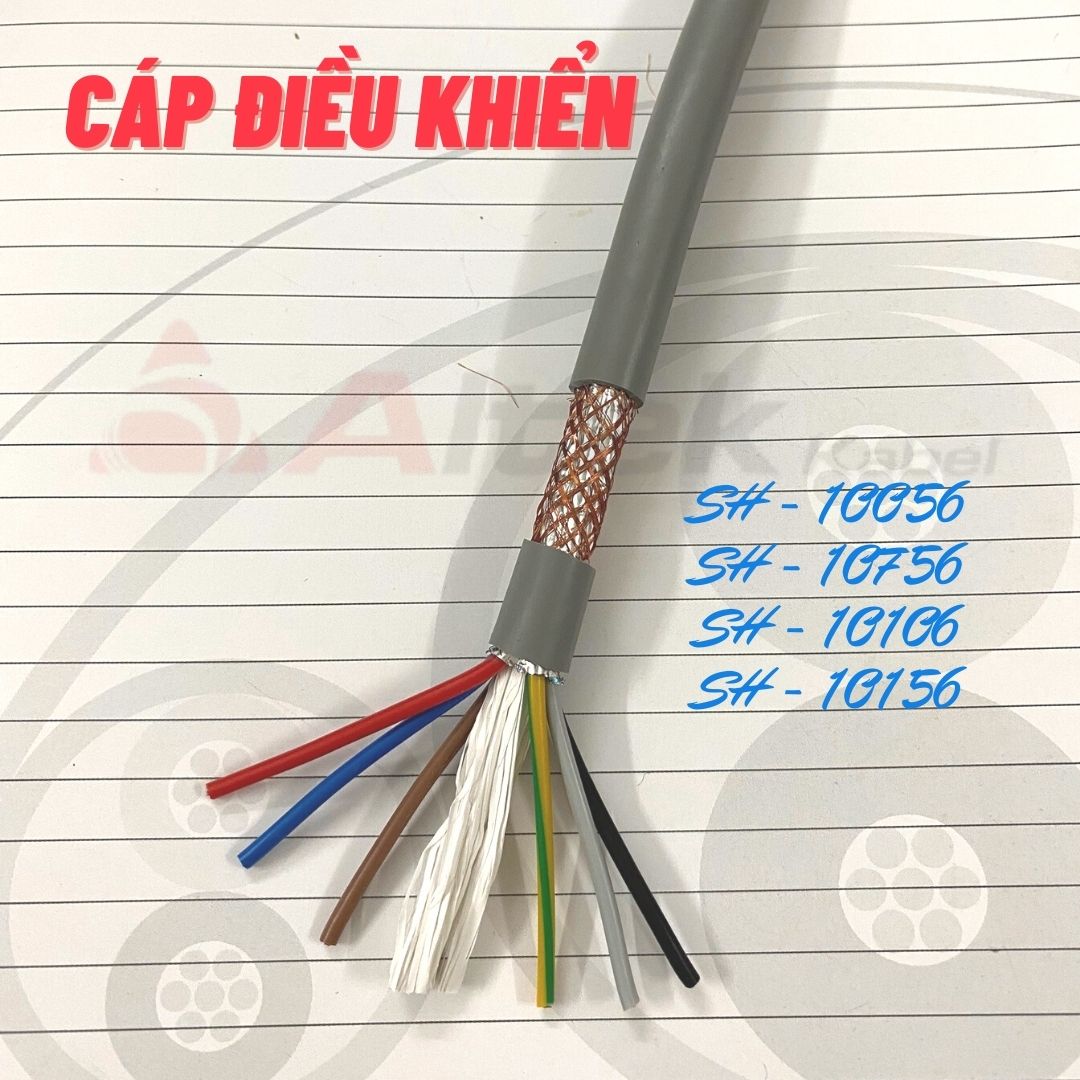 Cáp điều khiển 6 core chống nhiễu điện áp 500 volt, vỏ bọc pvc