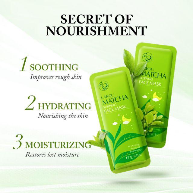 Set 15 miếng mặt nạ ngủ trà xanh Laikou