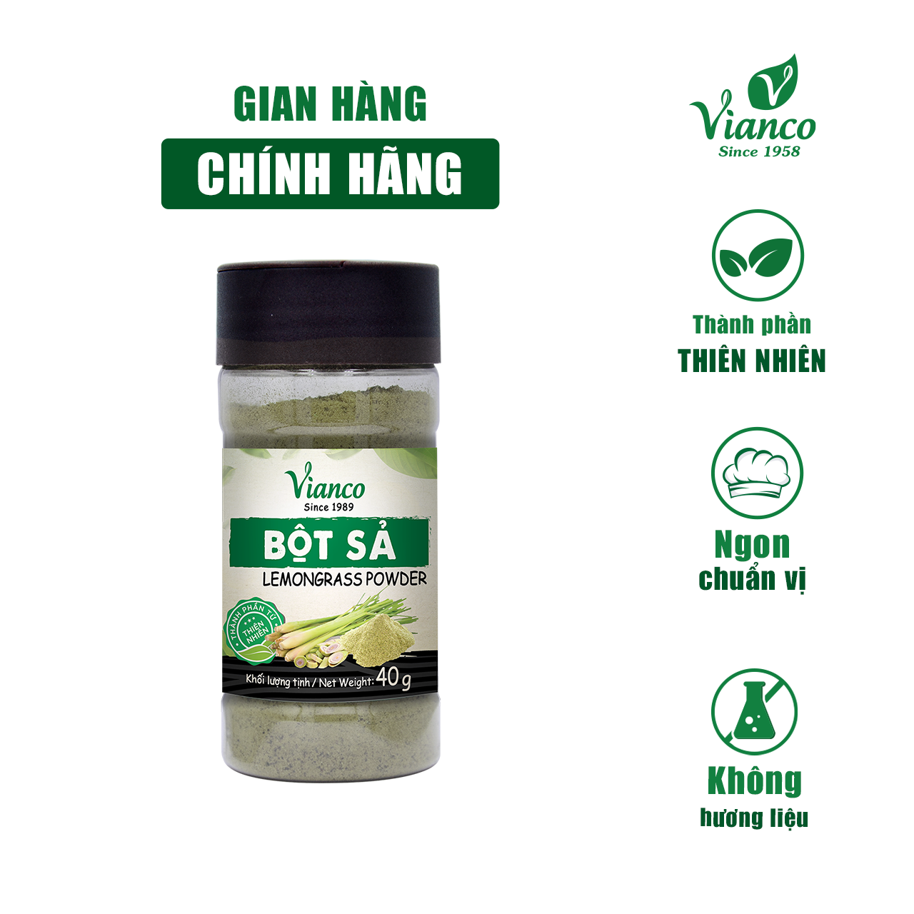 Bột Sả Vianco pet 40gr