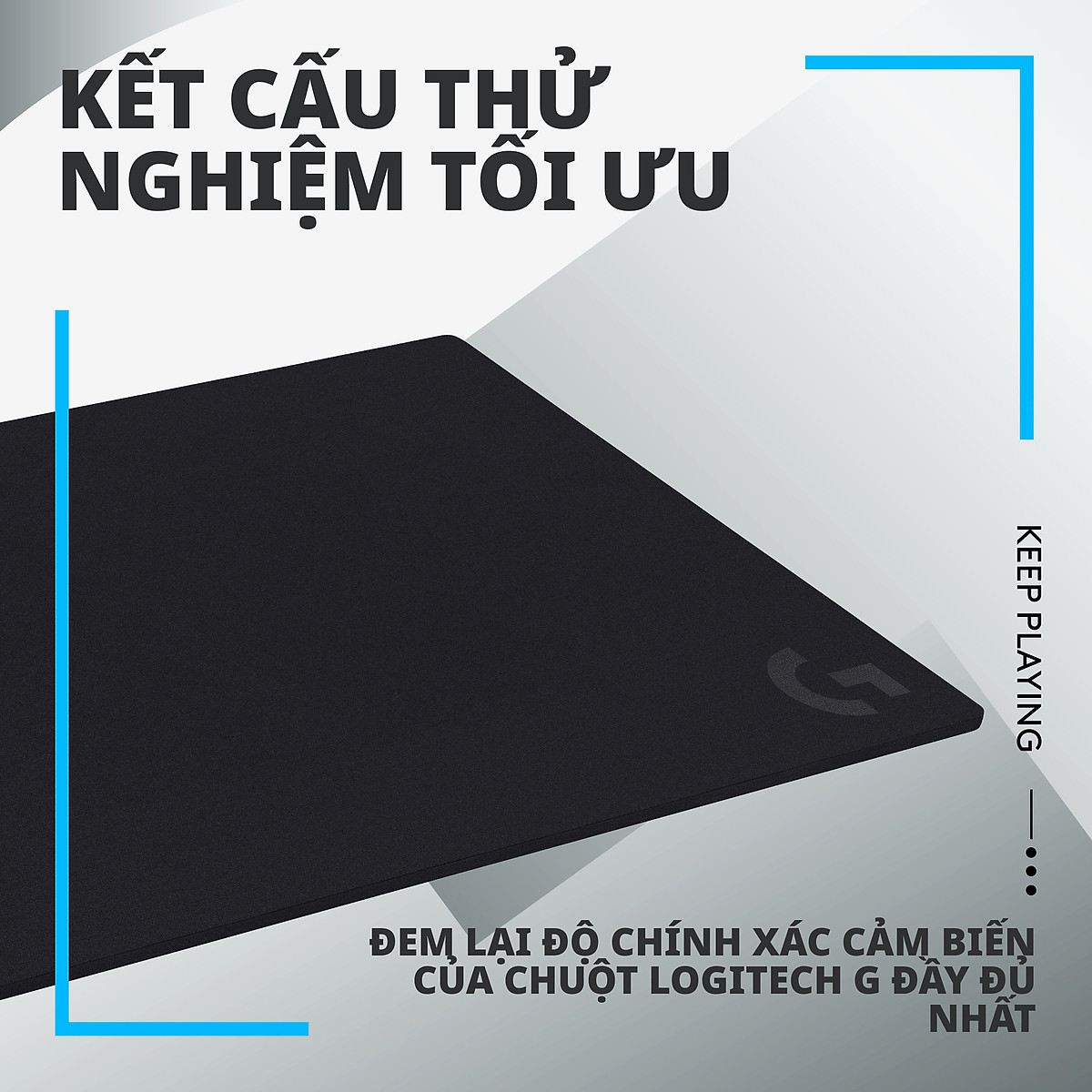 Bàn di chuột game Logitech G740 chống trượt kích thước 460 x 600 x 3 mm (dài x rộng x dày) - Hàng Chính Hãng