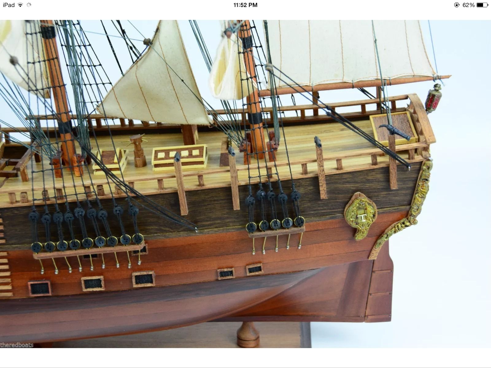 Mô hình thuyền buồm gỗ HMS Endeavour dài 90cm gỗ tự nhiên, lắp ráp sẵn, hàng xuất khẩu