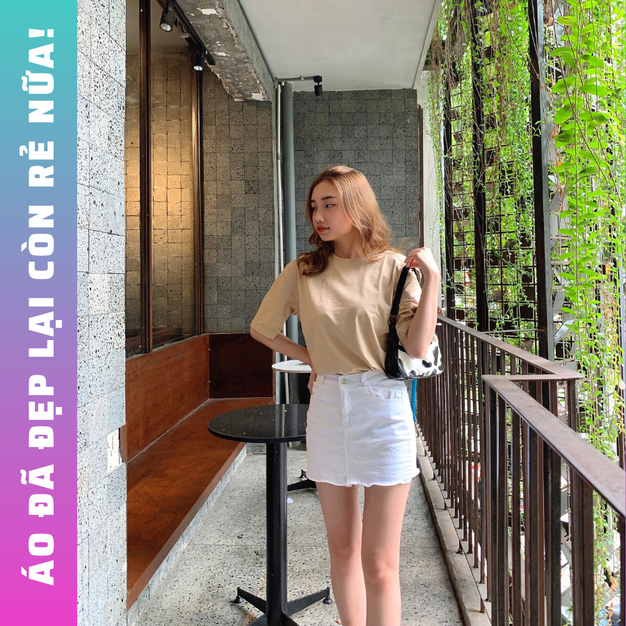 Áo thun nữ tay lỡ freesize chất liệu thun cotton 100% ÁO ĐẸP - GIÁ RẺ - HÌNH CHỤP THẬT . CÓ THỂ LÀM ÁO CẶP BẠN THÂN NỮ