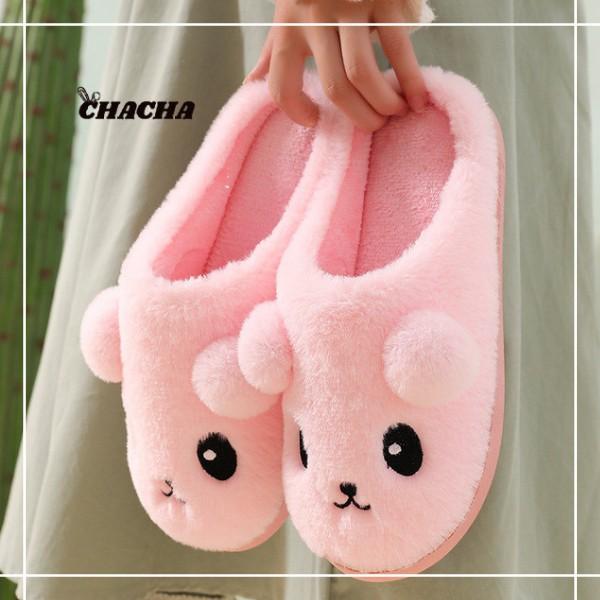Dép đi trong nhà Chacha Sweet Dép bông hình Thỏ cute đáng yêu siêu êm