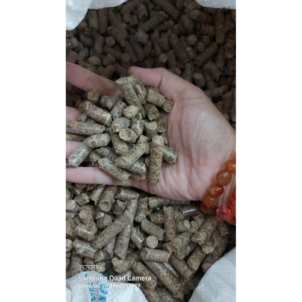 Viên nén gỗ mùn cưa nhiên liệu đốt xanh thân thiện với môi trường Bịch 1kg