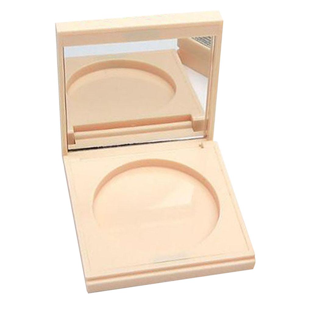 Empty Pressed Powder Case Makeup Blusher Cosmetic Container W/ Mirror