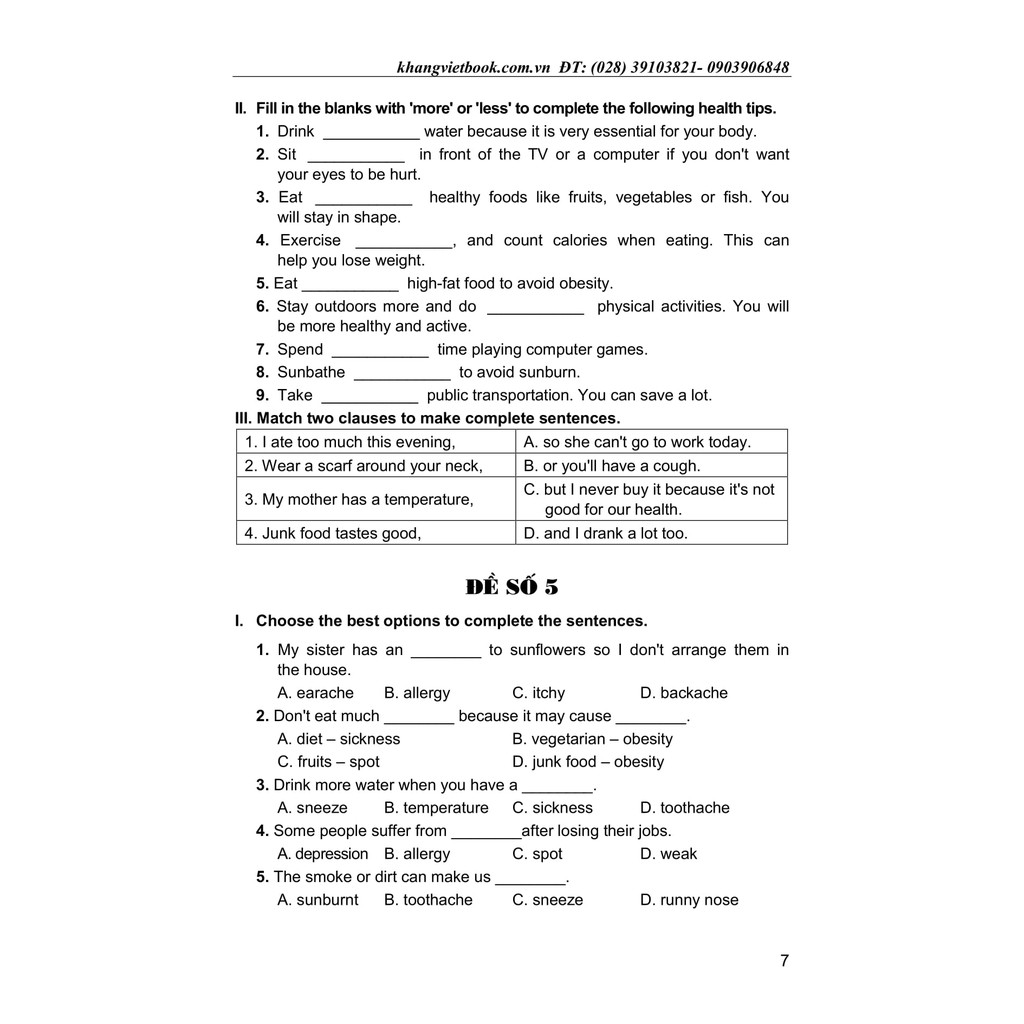 Sách - 100 Đề Kiểm Tra Tiếng Anh Lớp 7