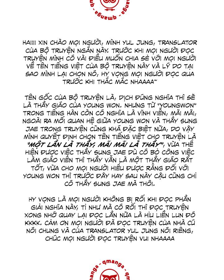 một lần là thầy, mãi mãi là thầy chapter 1 2