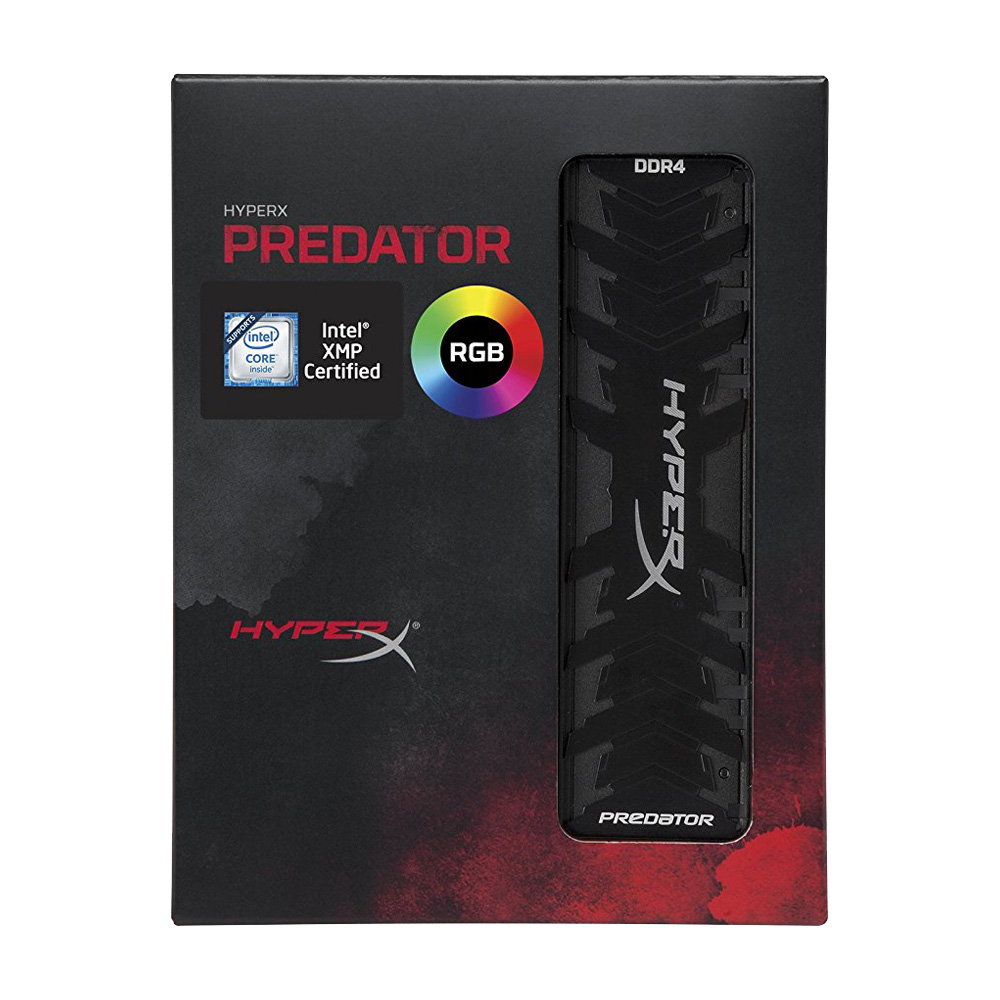 Ram PC Kingston HyperX Predator DDR4 RGB 8GB Bus 3200 Black CL16 XMP (1x8GB) HX432C16PB3A/8 - Hàng Chính Hãng