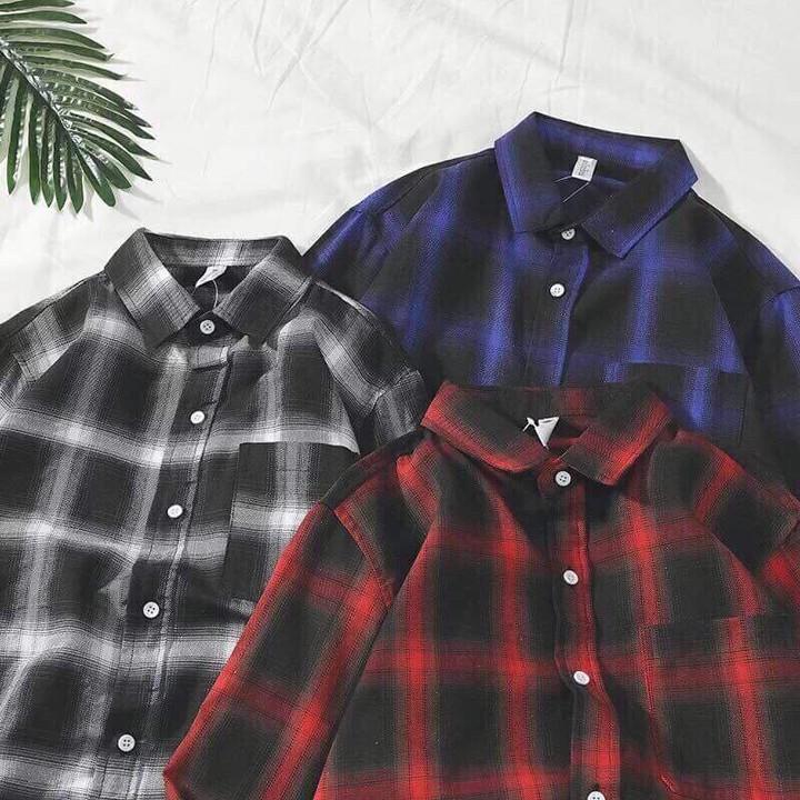 Áo sơ mi caro unisex chất dày dặn cực đẹp, y ảnh