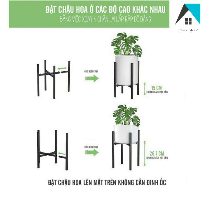 Chân giá đỡ, đôn chậu cây bằng sắt, điều chỉnh mở rộng 20cm - 30cm