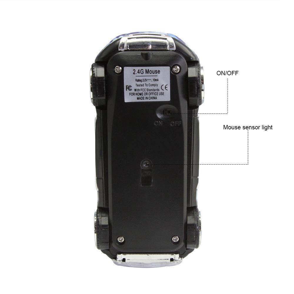 Chuột Quang Không Dây Hình Xe Hơi 3D Với Đầu Nhận Usb 2.4Ghz Hỗ Trợ Chơi Game Trên Máy Tính/Laptop