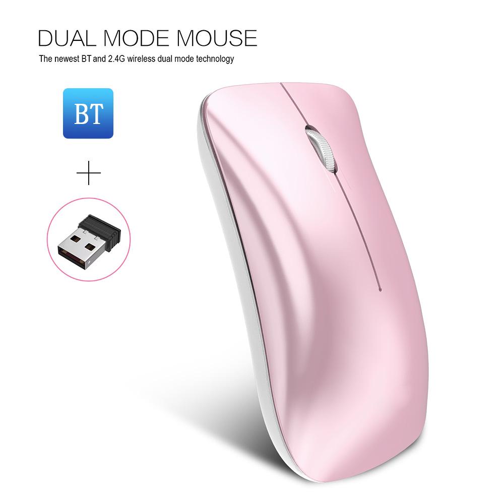 Chuột không dây HXSJ T23 công thái học 4.0 BT 2.4Ghz Cảm biến quang