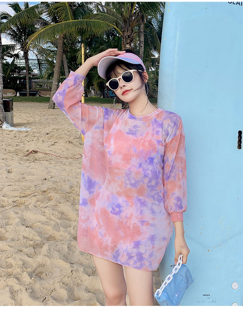 Đồ bơi nữ 2 mảnh kèm áo choàng ngoài