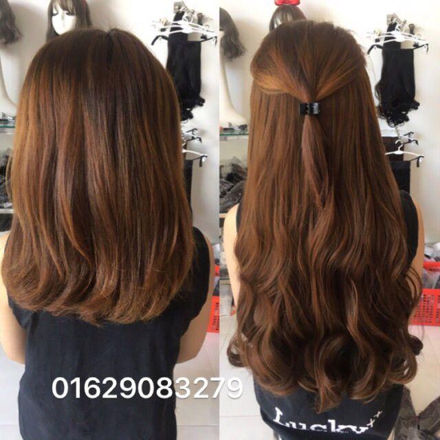 Tóc giả nữ kẹp ️️ ️️ kẹp dải xoăn dài 60cm kèm ảnh thật