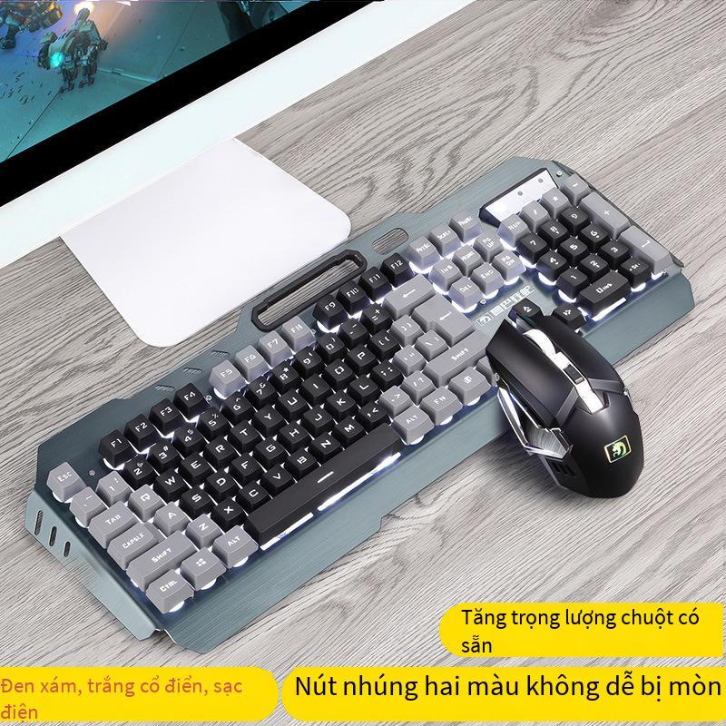 Giao hàng nhanh Bộ bàn phím và chuột sạc không dây Xinmeng 670 Bộ bàn phím chơi game máy tính