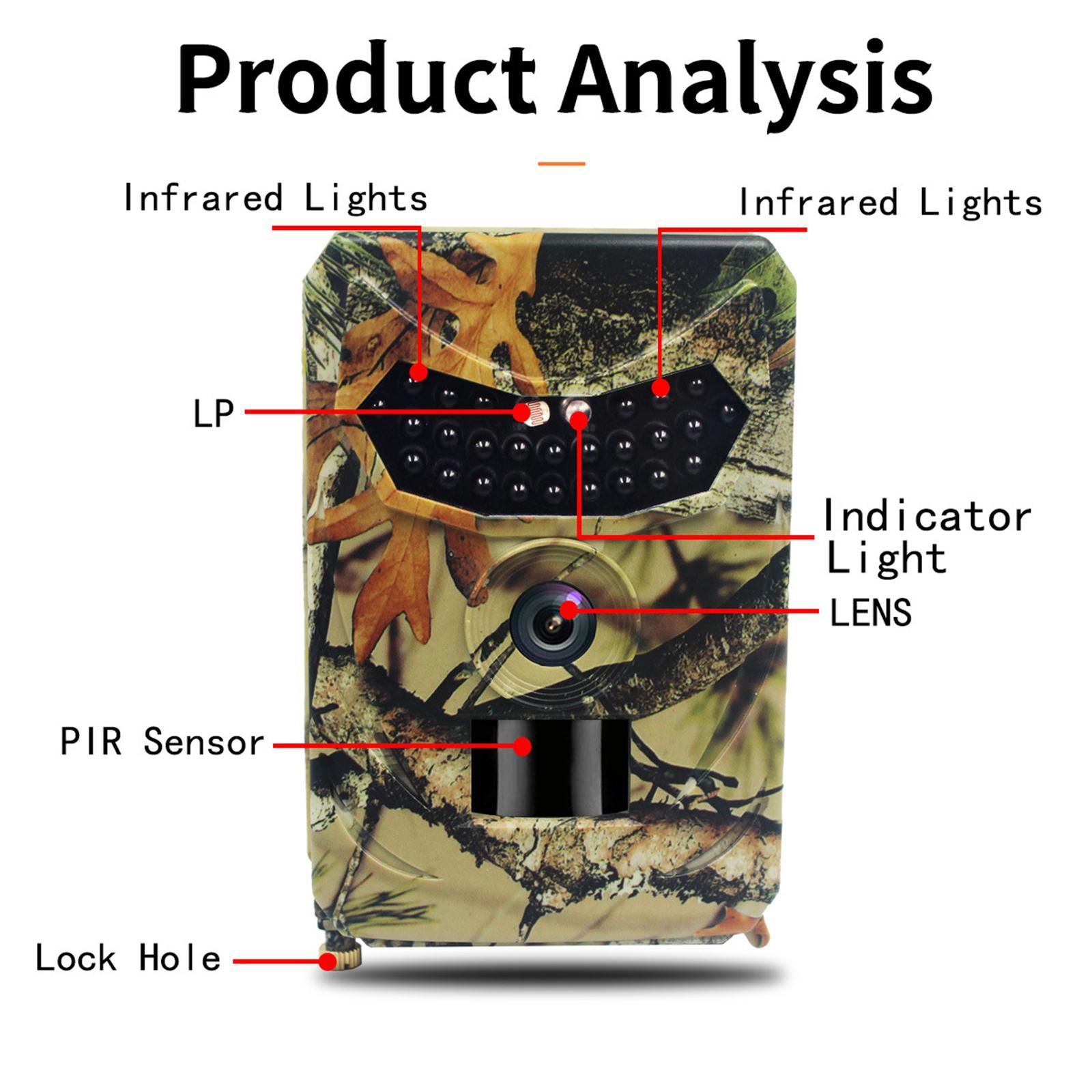 Wireless 16MP Mini Wildlife Camera, Trail Game Camera, Infrared Motion Sensor Night Waterproof for Wildlife Monitoring Outdoor