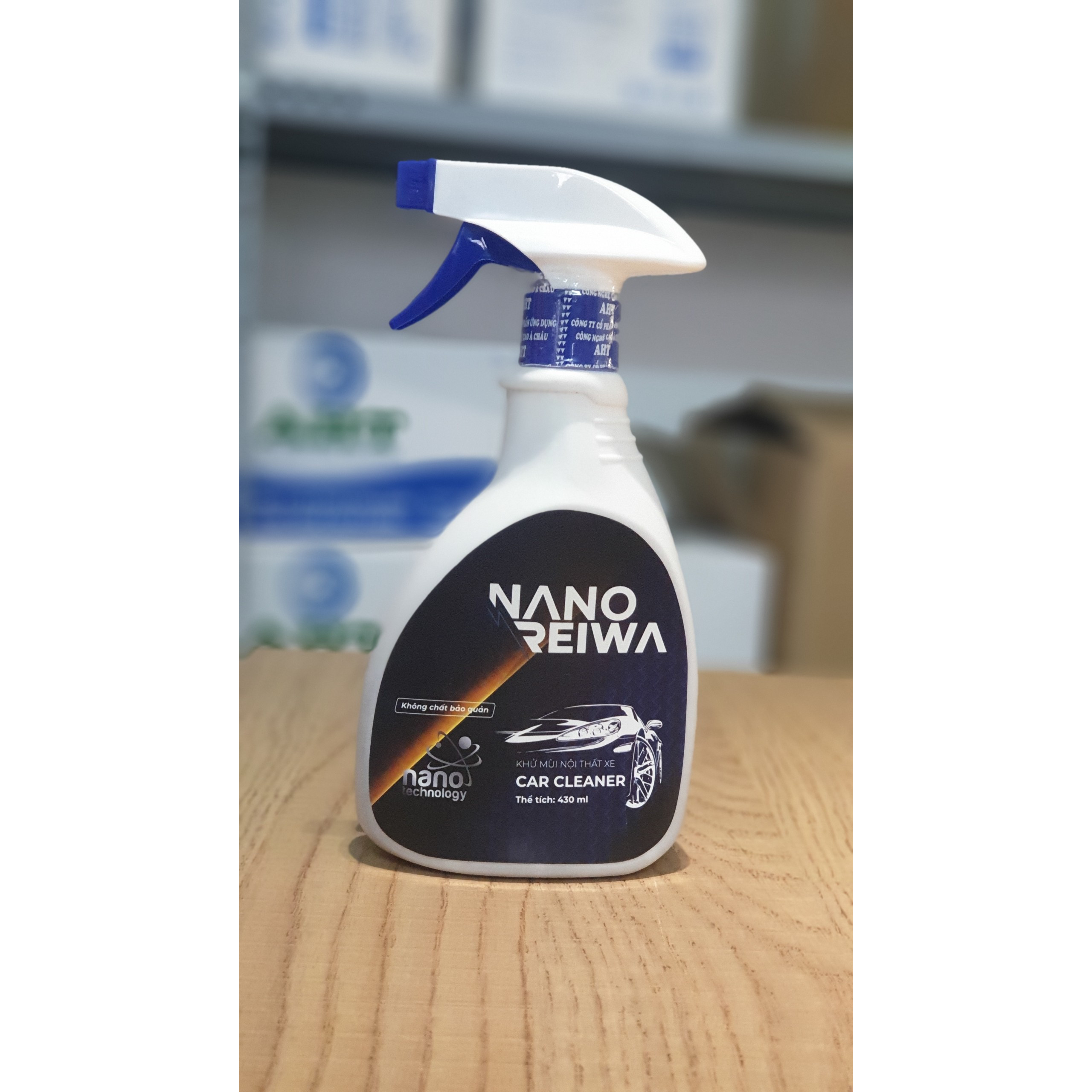 Chai xịt diệt khuẩn khử mùi ô tô xe khách bằng nano bạc Nano Reiwa 430ml hương bạc hà dịu nhẹ, được chứng nhận viện Pasteur an toàn cho trẻ em - Hàng chính hãng