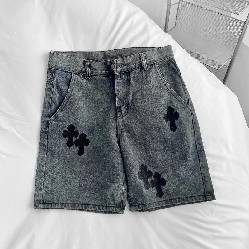 quần short jean unisex,thiết kế thêu hình Taga 2 màu