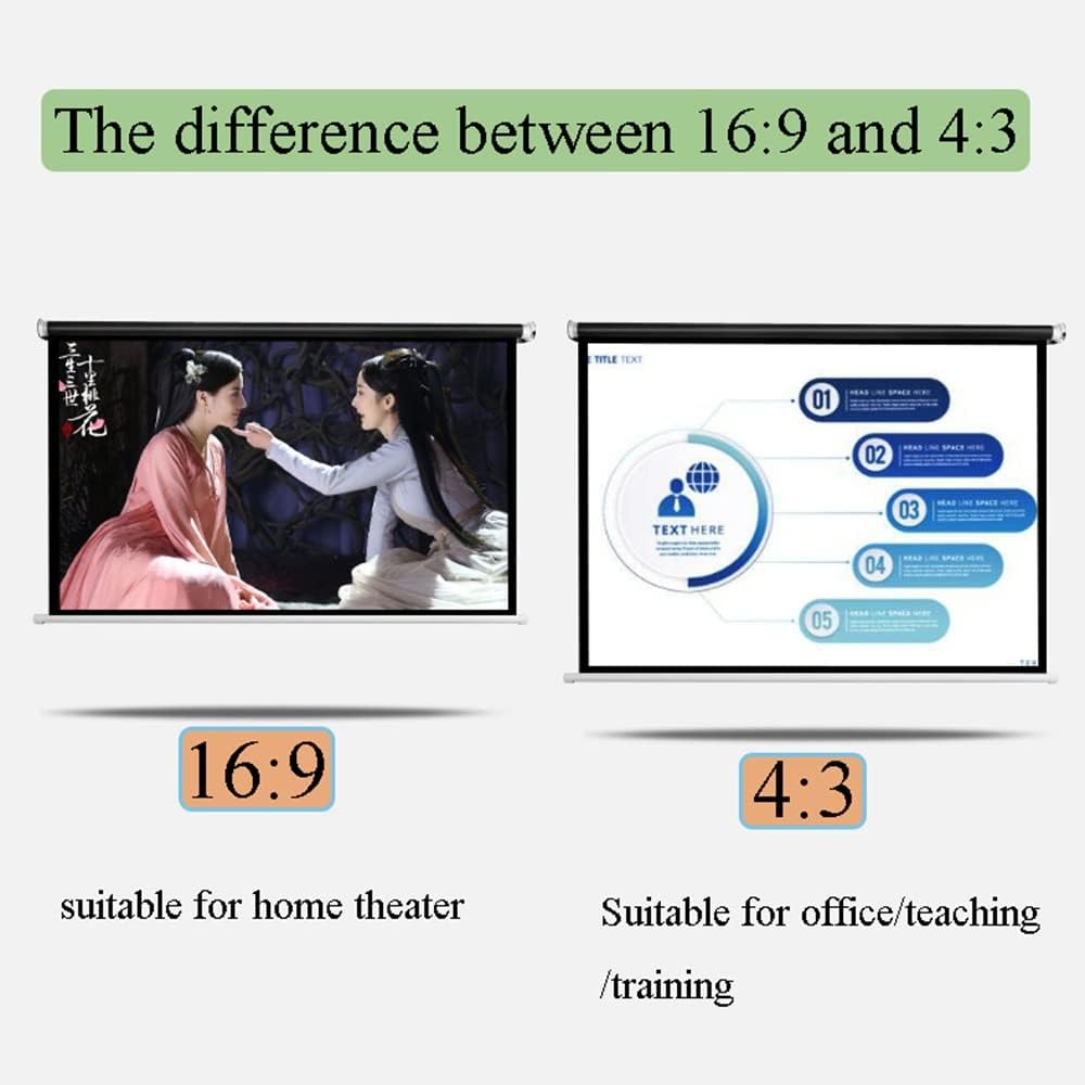 Màn chiếu treo tường kéo dây chuỗi hạt pha lê (dạng rèm) Prima tỉ lệ 16:9 và 4:3 kích thước 60–100 inch ,Dùng cho máy chiếu mini &amp; văn phòng - Hàng nhập khẩu