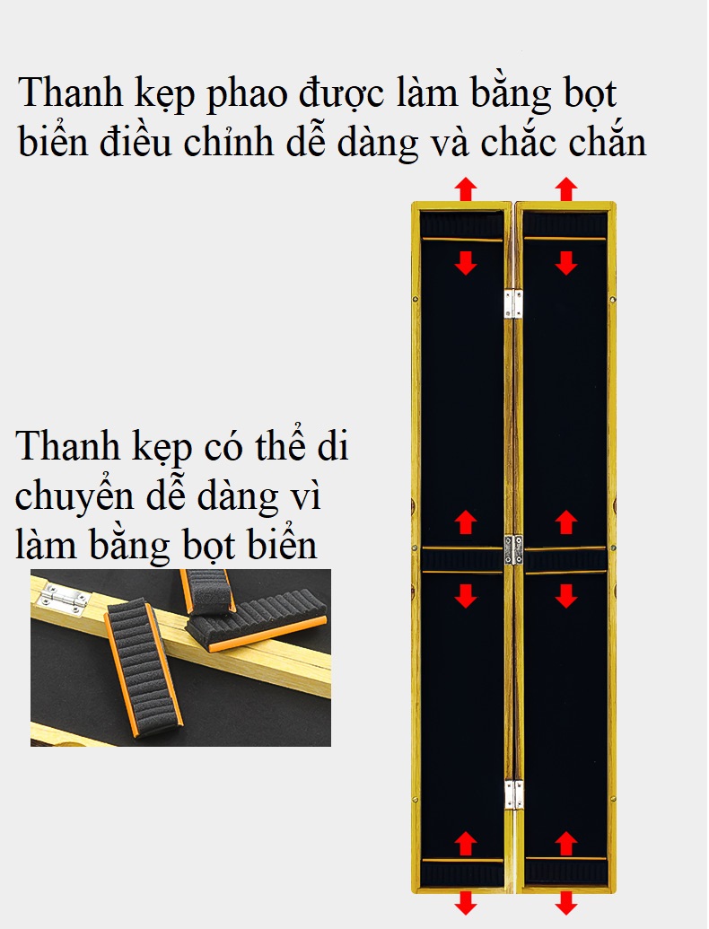 Hộp Đựng Phao Câu Đài , Chất Liệu Gỗ PAULOWNIA Cao Cấp Siêu Nhẹ Có Túi Đựng HP6