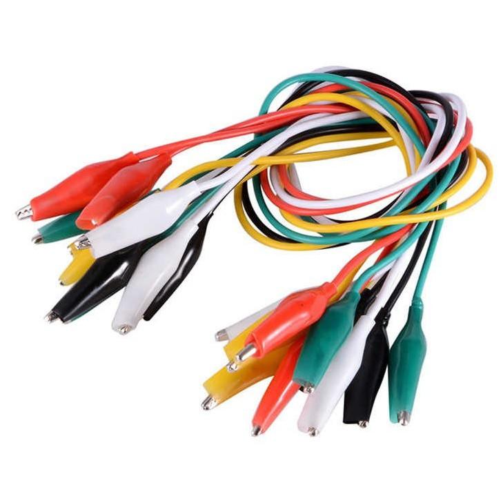 Bộ 10 dây kẹp cá sấu 2 đầu lớn