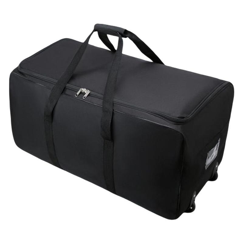 Large Capacity Travel Duffel Bag with Wheel Portable Oxford Cloth Handbag Foldable Rolling Duffle Bag for Camping Sports Travel Gym Outing