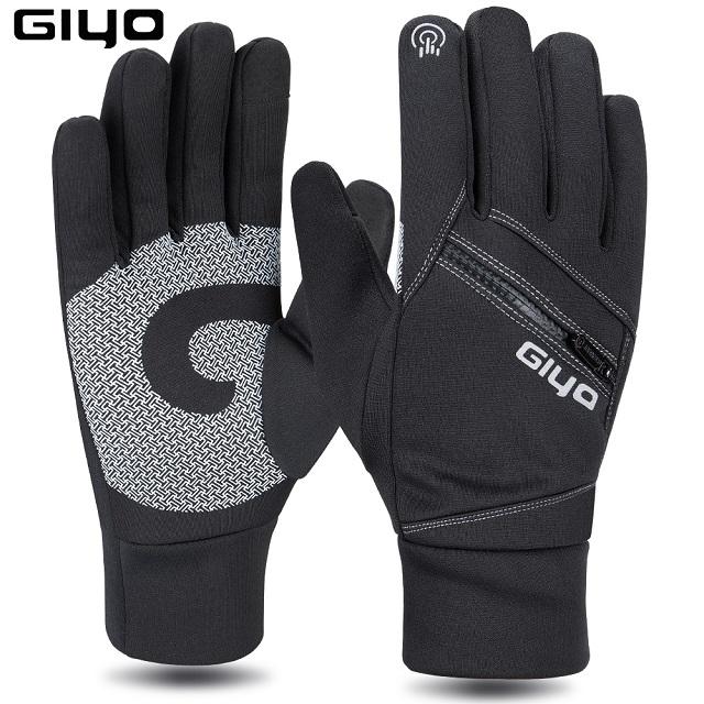 Bơm Giyo Nhiệt Nỉ Mùa Đông Găng Tay Phượt Full Ngón Tay Xe Đạp Thể Thao Ngoài Trời Găng Tay Hở Ngón MTB Xe Đạp Đường Bộ Full Tay Màn Hình Cảm Ứng Găng Tay