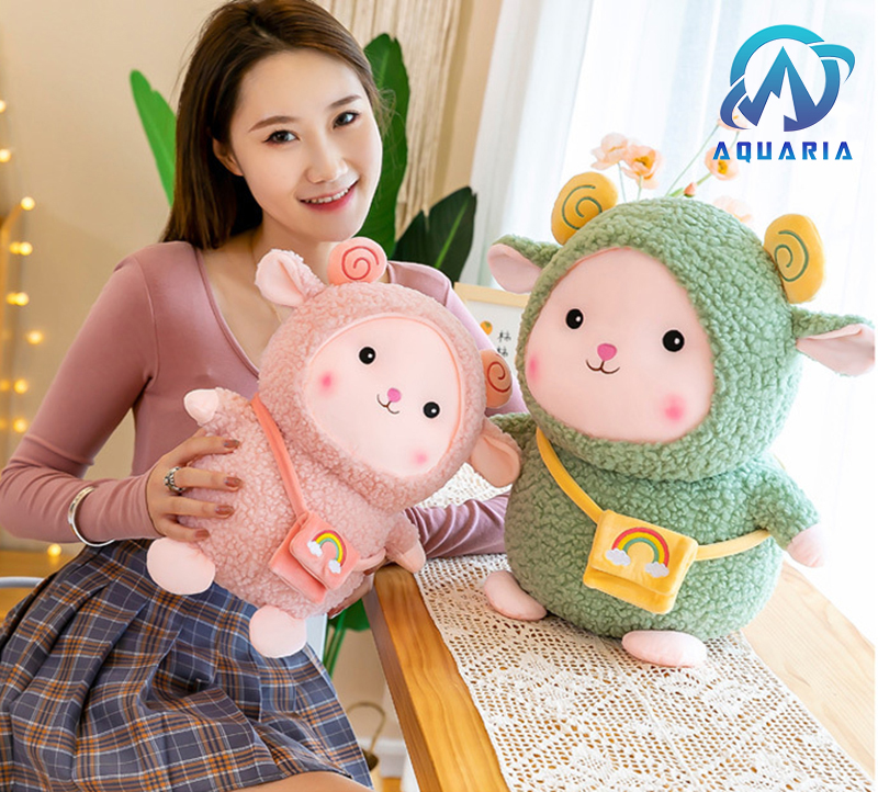 Thú Bông Cừu Đeo Túi Gối Ôm Siêu Dễ Thương Quà Tặng Siêu Hot