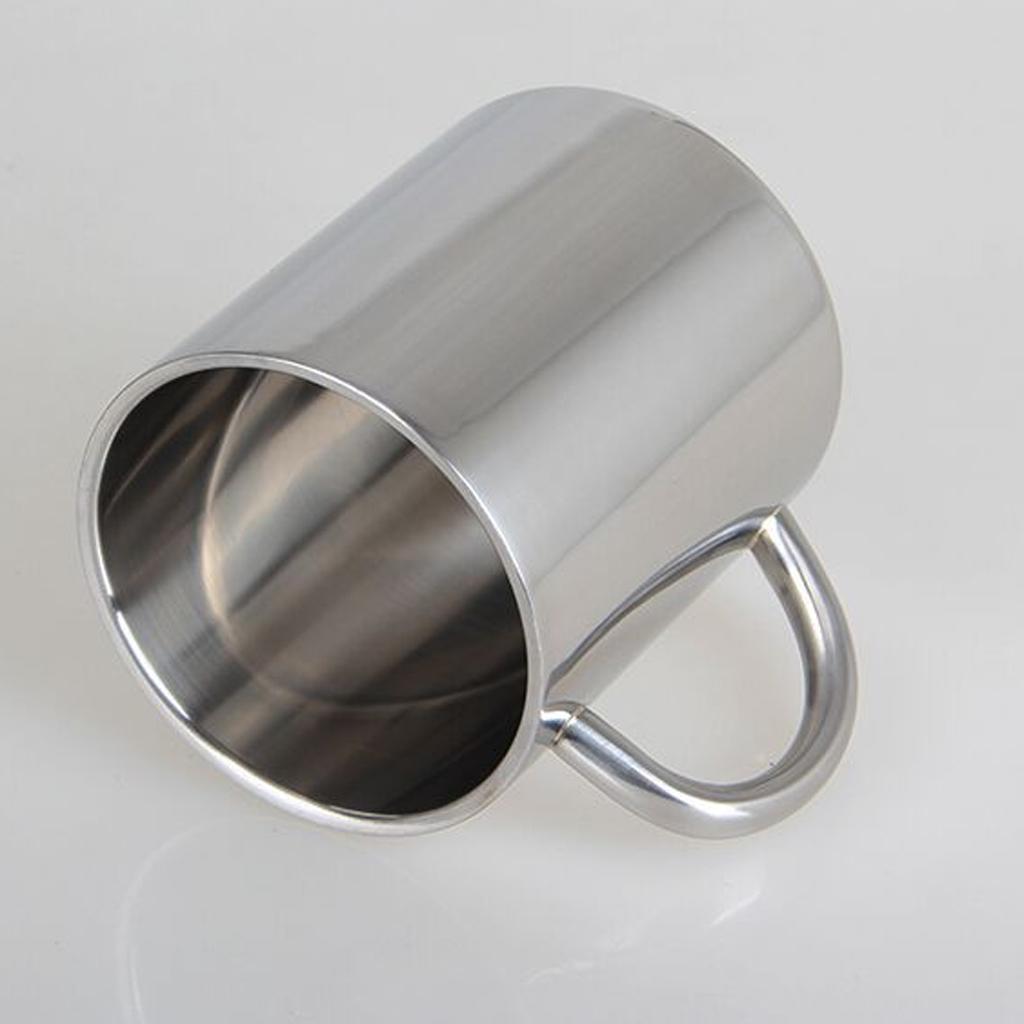 Set of 2, Stainless Steel 7.4 Ounce Mug Kid's Water Tea Coffee Insulated Cup