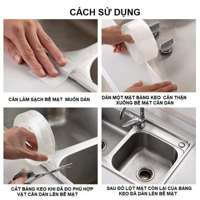 Băng Keo Siêu Dính 2 Mặt Dài 3M Trong Suốt Đa Năng H232