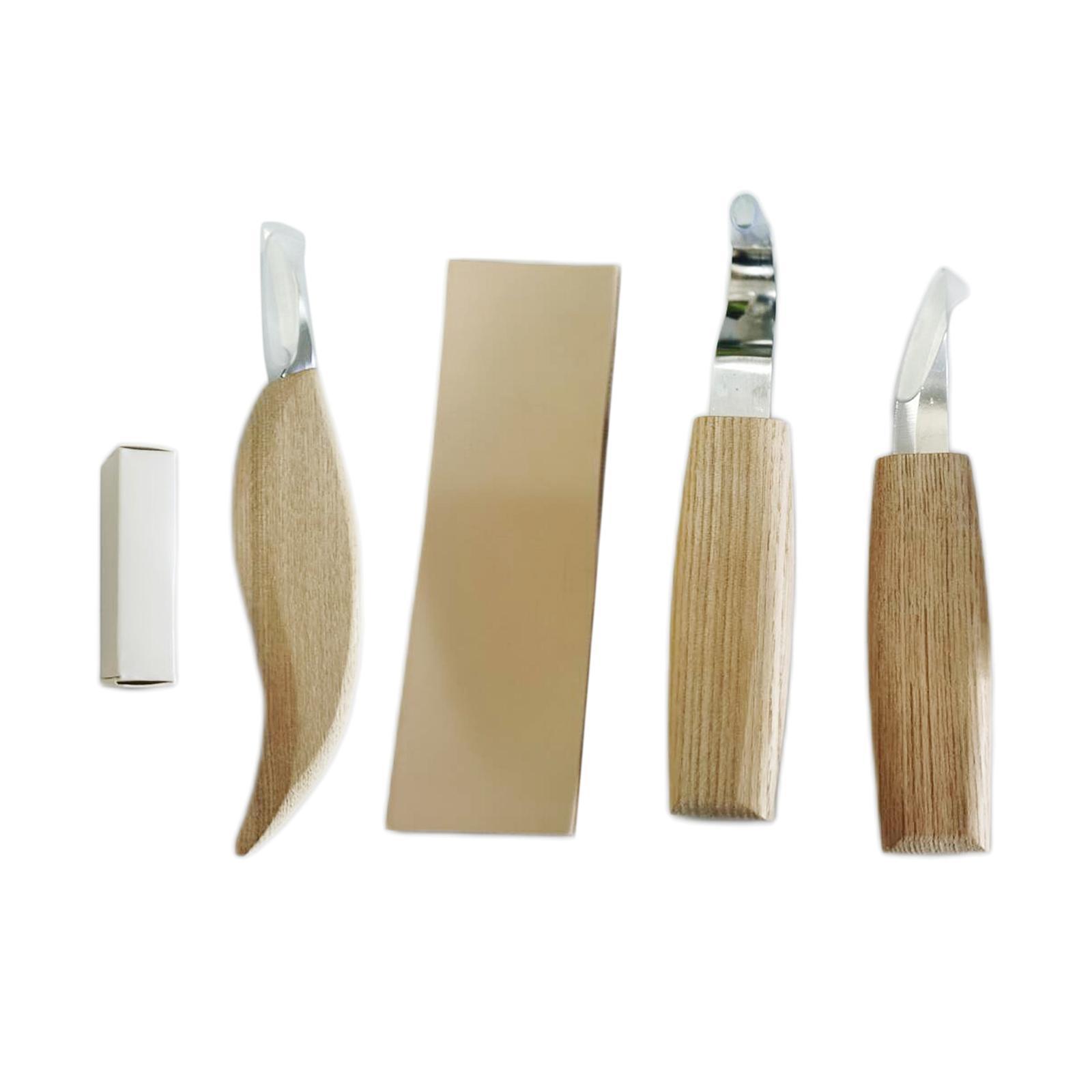 4Pcs  Carving Tools Chip  Set with Tool Bags DIY