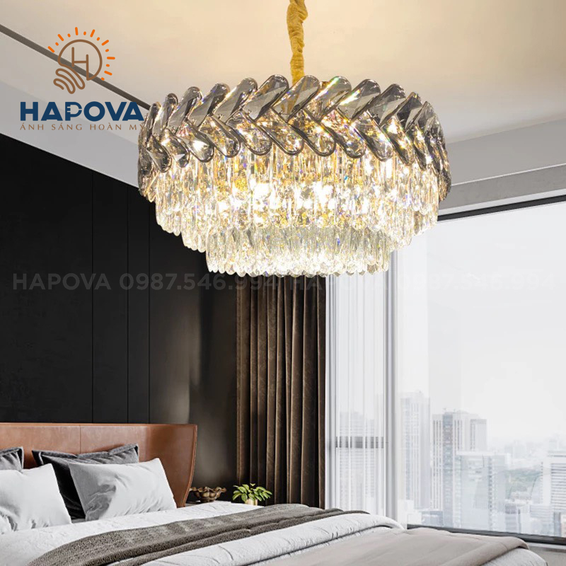 Đèn chùm pha lê cao cấp DCH 2187 đường kính 800mm Kèm bóng LED chuyên dụng