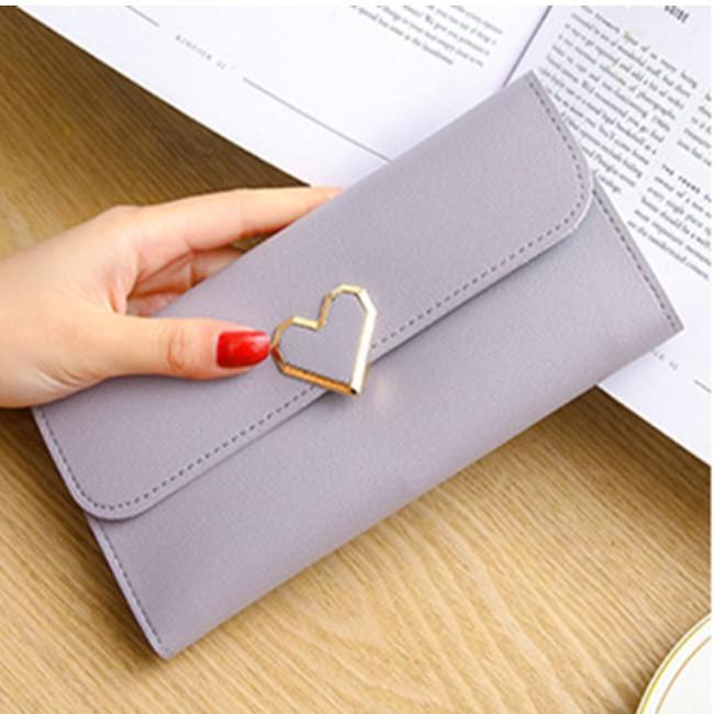 Ví nữ thời trang da cao cấp 40579 - xám