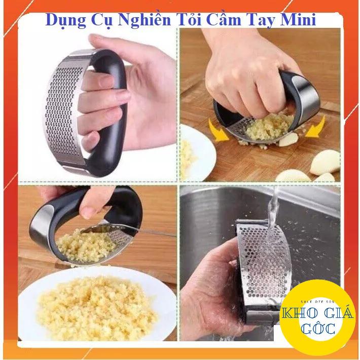 Dụng cụ dập tỏi, ép tỏi, nghiền tỏi inox, dụng cụ nghiền tỏi bằng thép không gỉ