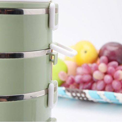 Hộp cơm 4 tầng lúa mạch, Hộp Cơm Giữ Nhiệt Luch Box