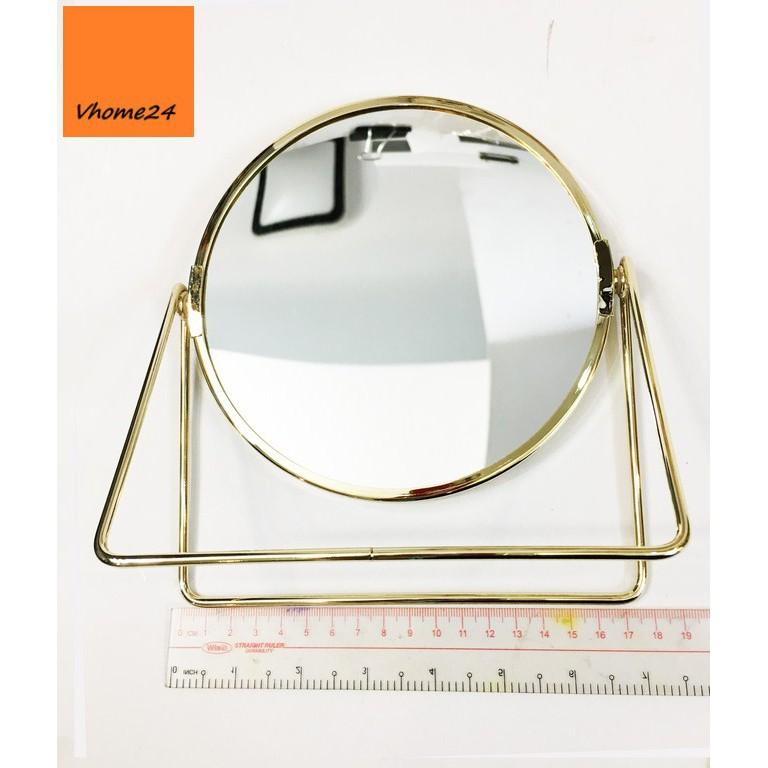 GƯƠNG TRANG ĐIỂM CHỮ NHẬT VIỀN INOX VÀNG XÍCH ĐU GTD156V