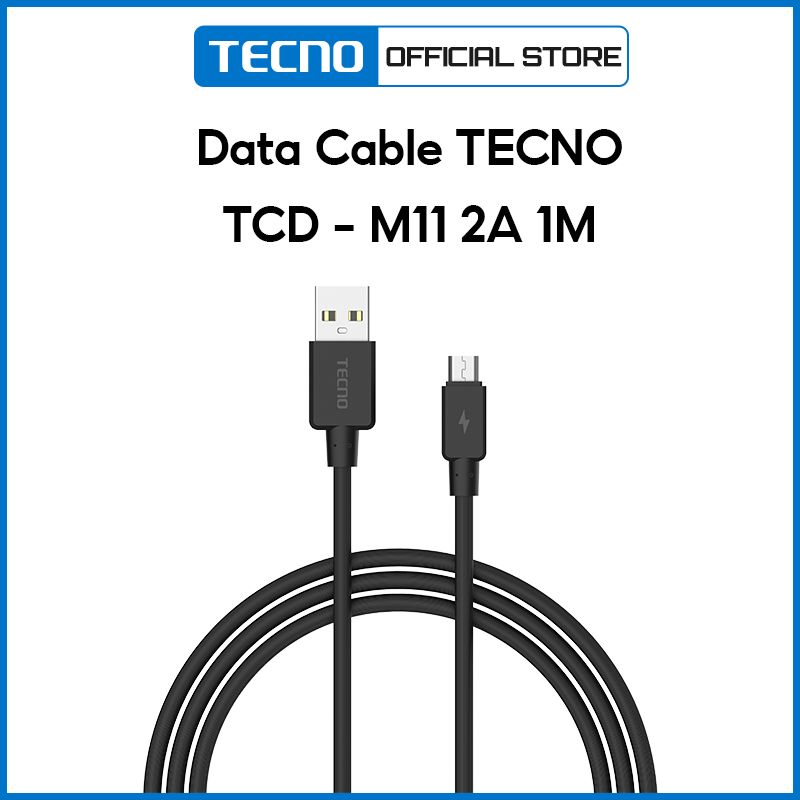 Dây cáp sạc Micro USB Tecno TCD-M11 2A Chiều dài 1m - Hàng Chính Hãng